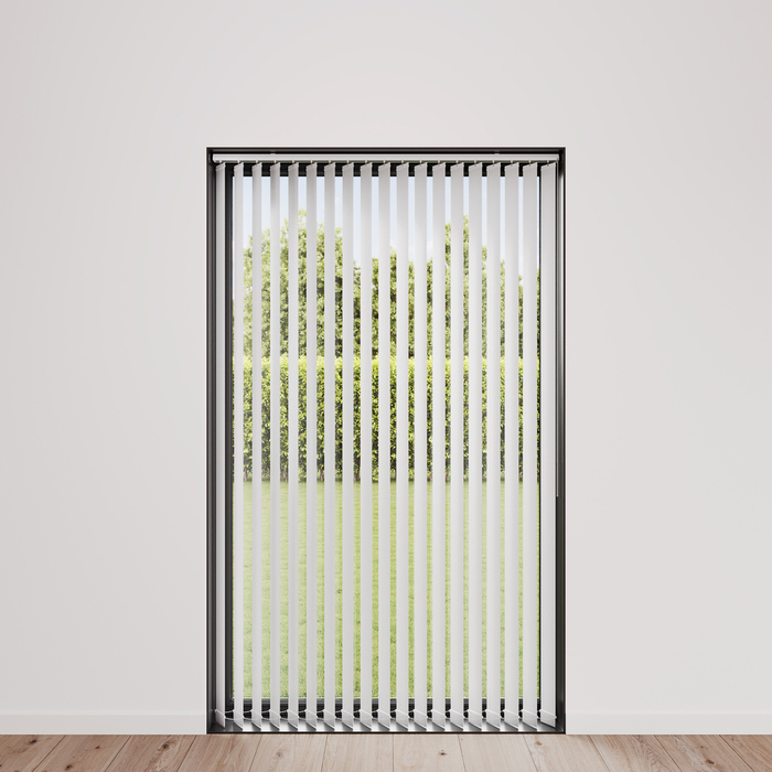 Lamelgardin hvid 250 x 250 cm
